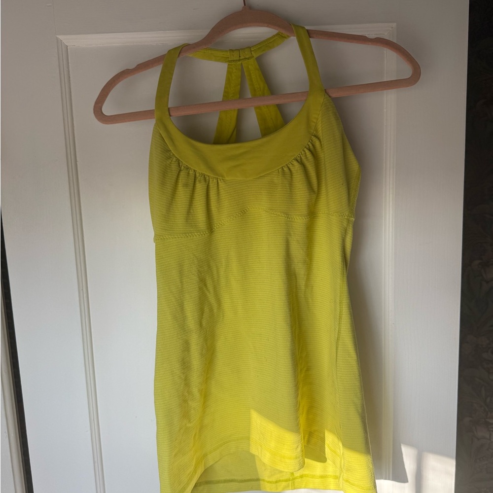 Lululemon Yellow Green Women's Top 8